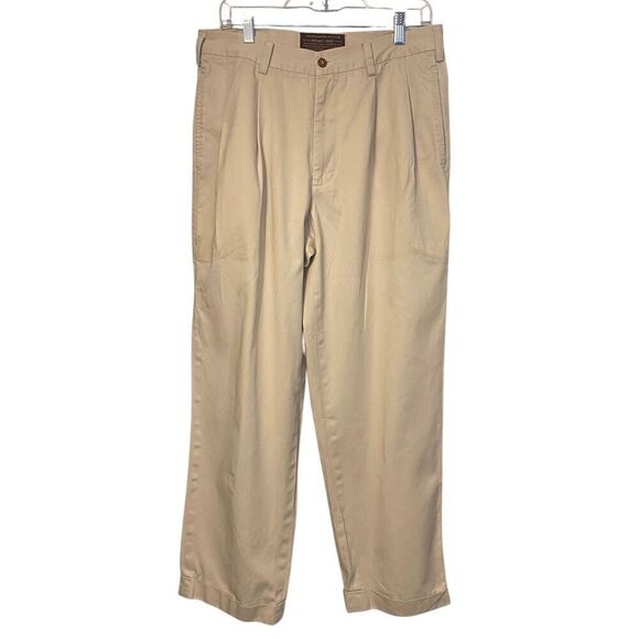 Abercrombie & Fitch VTG Khaki Pants Cuffed Sz. 33/30 Retro Preppy - Picture 1 of 11